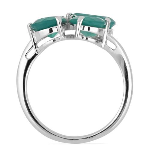 3.99 CT GREEN ONYX STERLING SILVER RINGS #VR027681